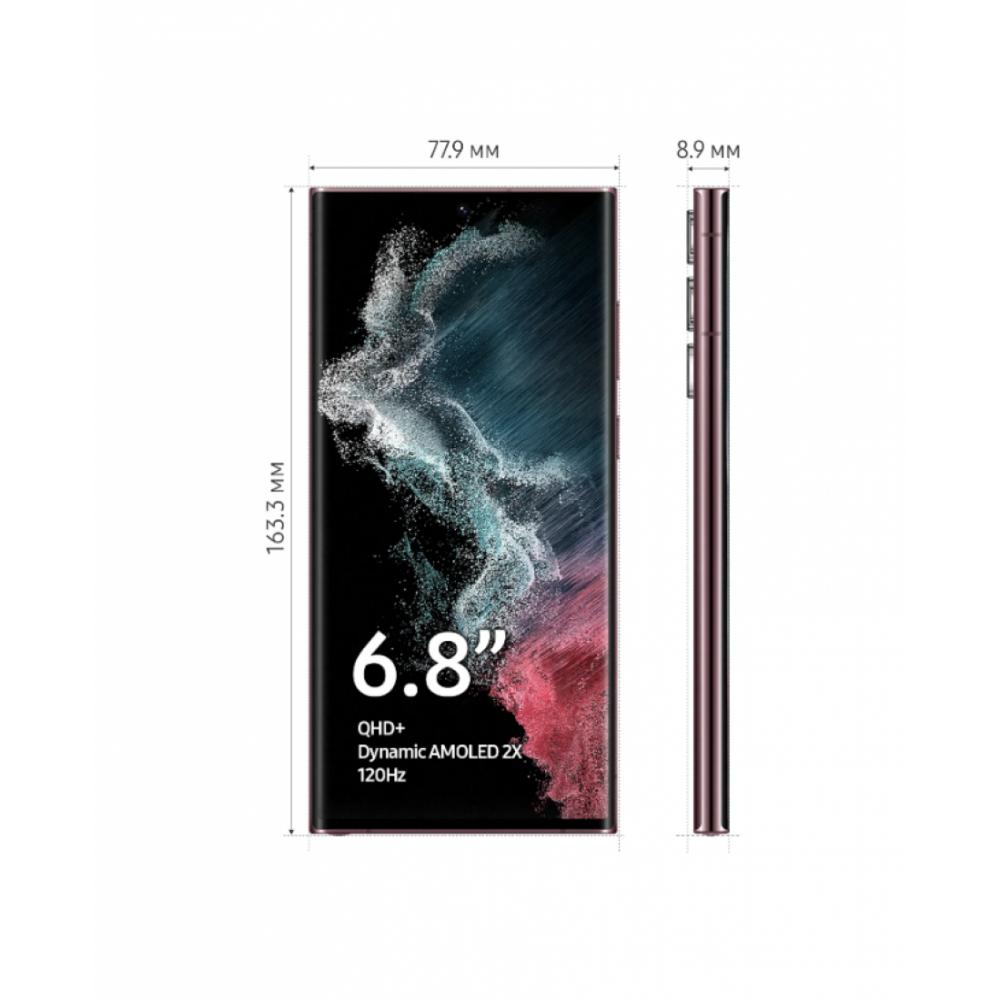 Смартфон Samsung Galaxy S22 Ultra (1 SIM) 12 GB 512 GB Бургунди