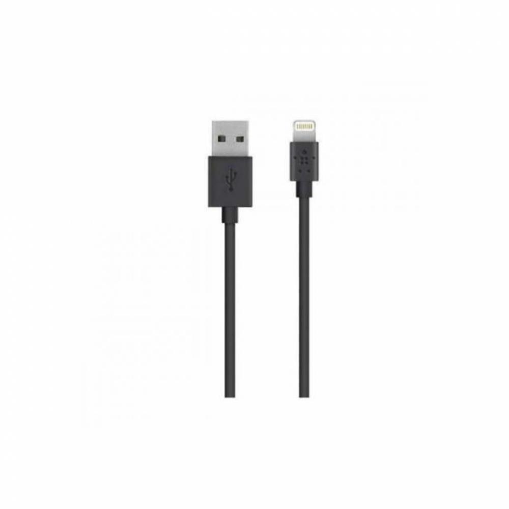 Kabelya, perexodniki, adaptari Belkin USB 2.0 Lightning - USB-A, 1.2m, black 