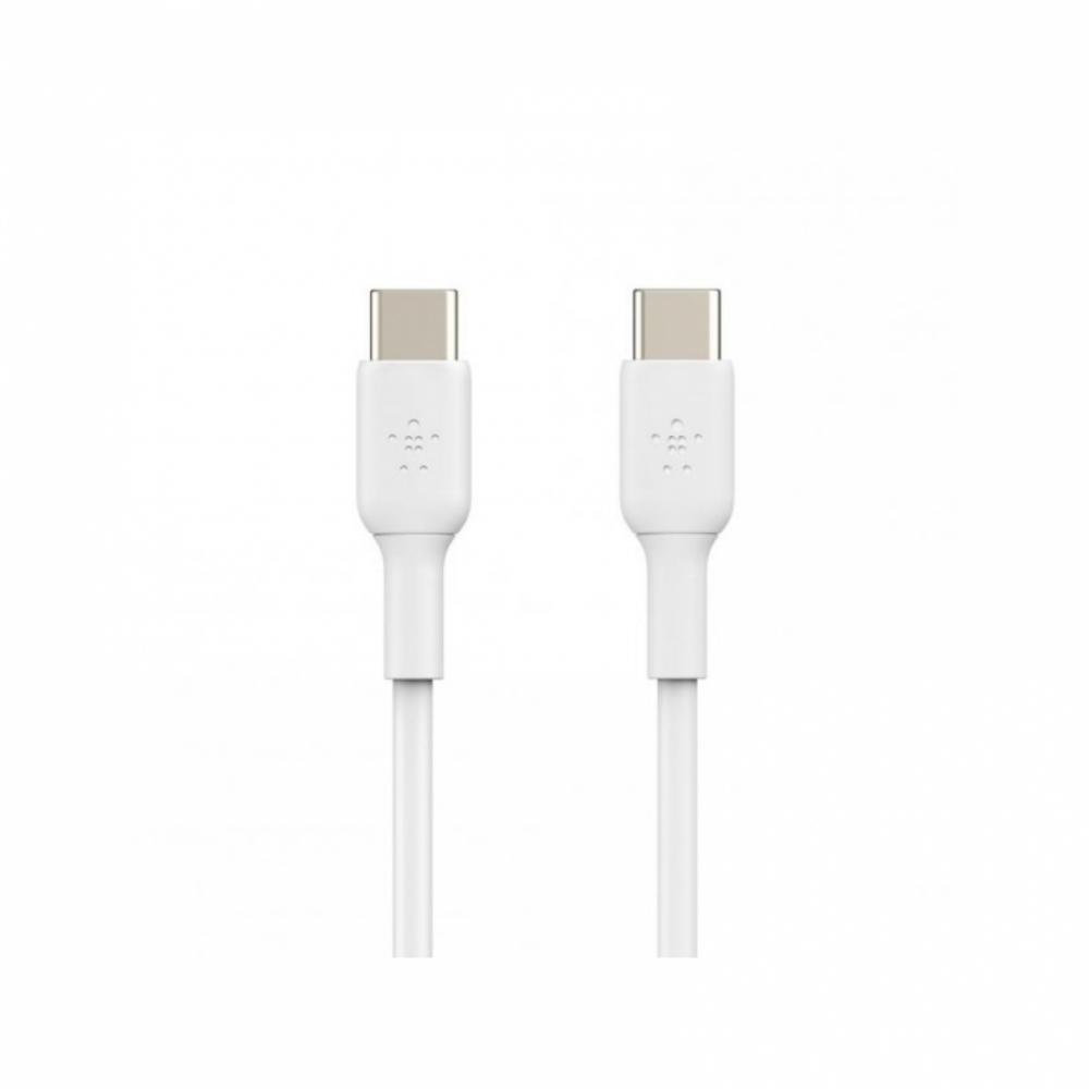 Kabelya, perexodniki, adaptari Belkin USB-С - USB-С, PVC, 1m, white 