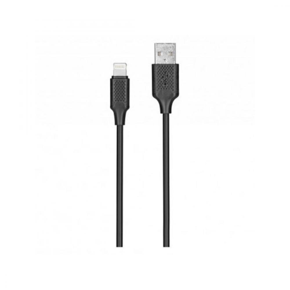 Kabelya, perexodniki, adaptari KITs USB 2.0 to Lightning cable, 2A, black, 1m 
