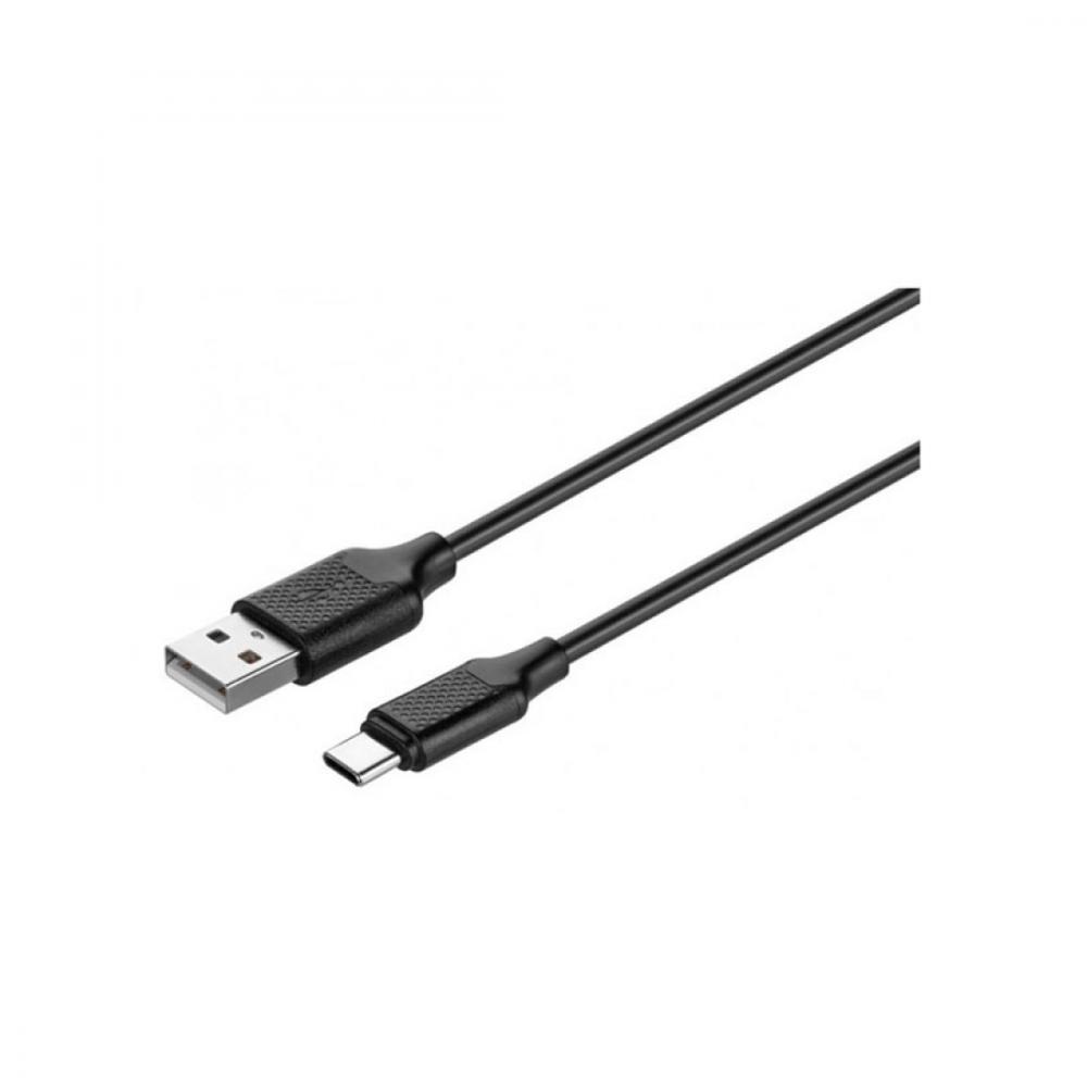 Кабеля, переходники, адаптары KITs USB 2.0 to USB Type-C cable, 2A, black, 1m 