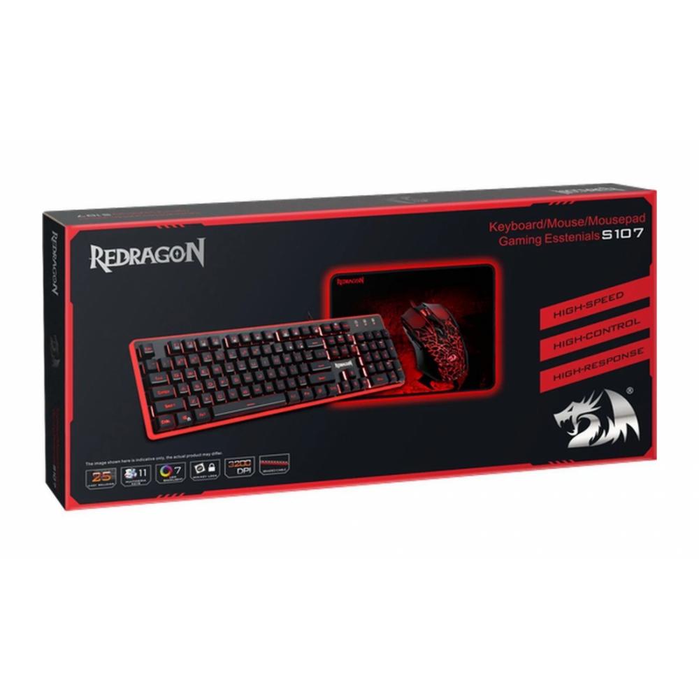 Комплект клавиатура и мышь Redragon клавиатура+мышь S117-KN Чёрный