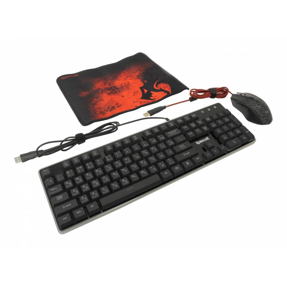 Комплект клавиатура и мышь Redragon S107 Чёрный