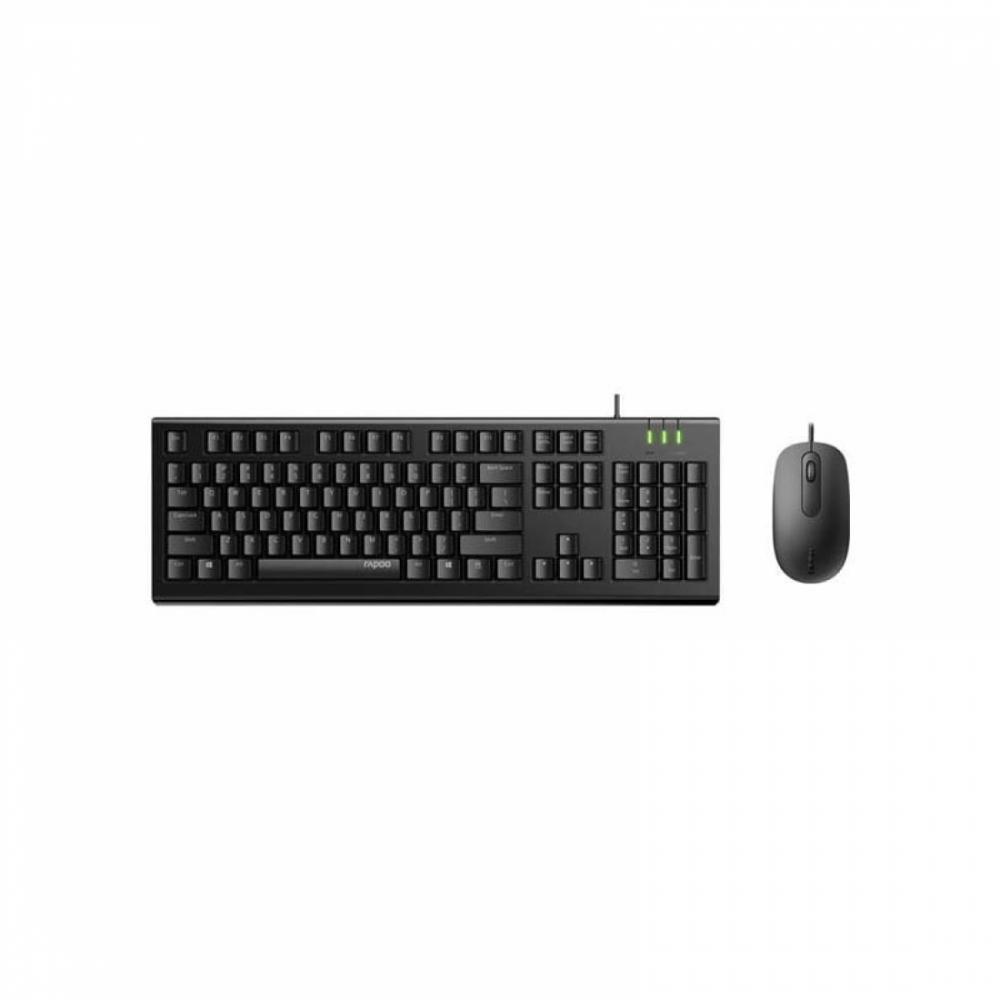 Комплект клавиатура и мышь Rapoo X120pro Чёрный