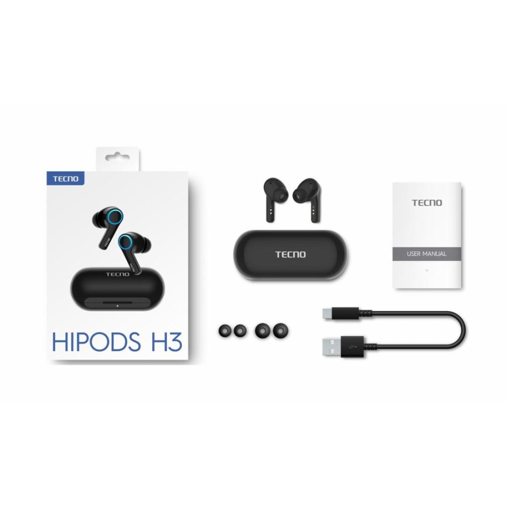 Bluetooth гарнитура Tecno HiPods H3 Қора