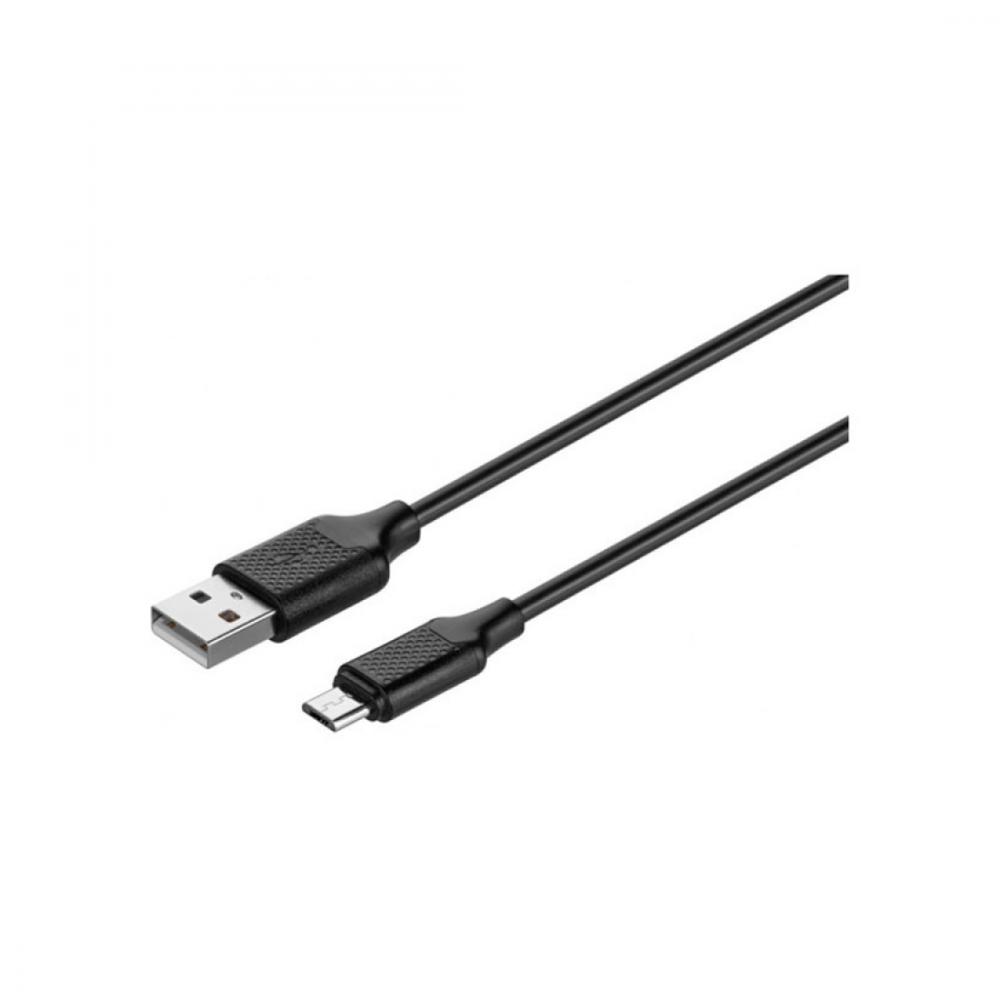 Кабеля, переходники, адаптары KITs USB 2.0 to Micro USB cable, 2A, black, 1m 